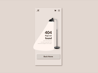 Daily UI 08 | 404 Page adobe adobexd app dailyui furniture monochromatic uidesign xd