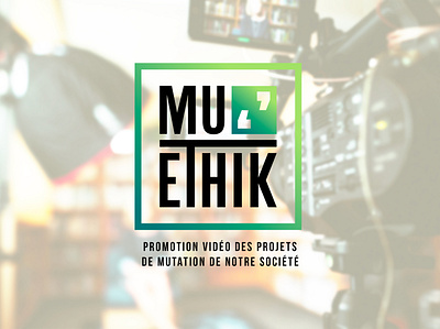 Mu'ethik - collectif de vidéastes branding design flat logo typography vector