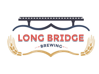 Long Bridge Brewing barley beer brew brewing bridge causeway logo louisiana