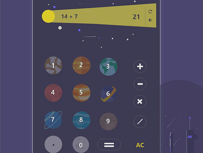 Calculator app art dailyui design illustration illustrator type ui ux web website