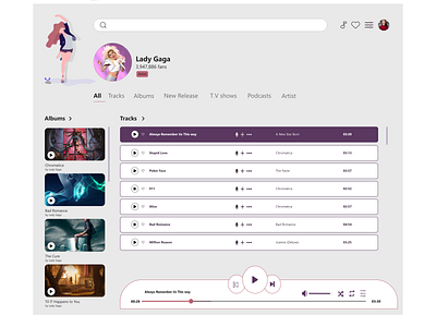 Music Player app art dailyui design illustration ui ux web website
