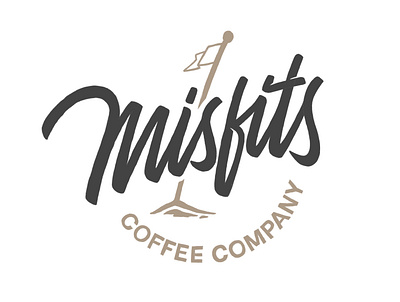 Misfits Coffee Company branding coffeelogo customdesign handdrawn handlettering illustration lettering logo design logotype typography vector