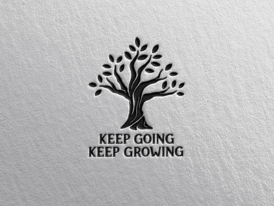 Keep Going Keep Growing branding customdesign handdrawn handlettering illustration lettering logo design logotype typography vintage logo