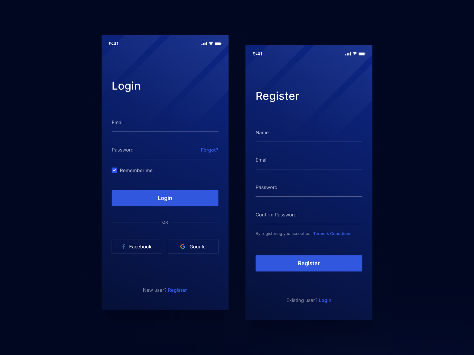 Login - Mobile Application by Vishal Panchal on Dribbble