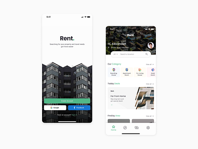 Rent - Property App design ui ux