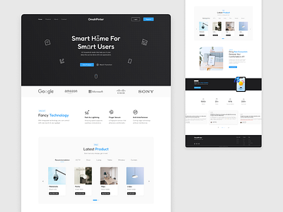 OmahPinter - Smart Home Landing Page