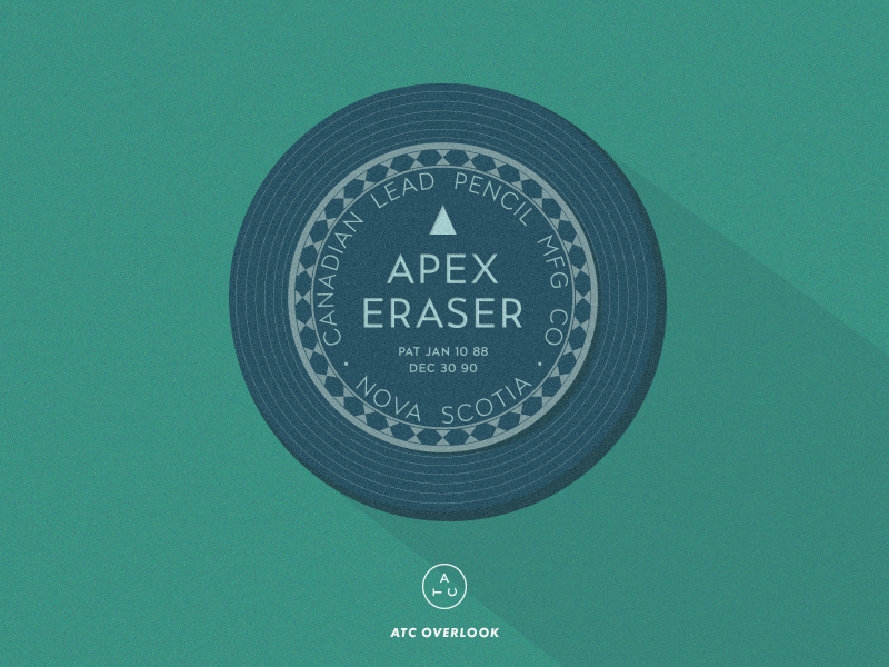 Vintage Eraser Canister emblem seal canister eraser package vintage typography type packaging geometric illustration avondaletypeco
