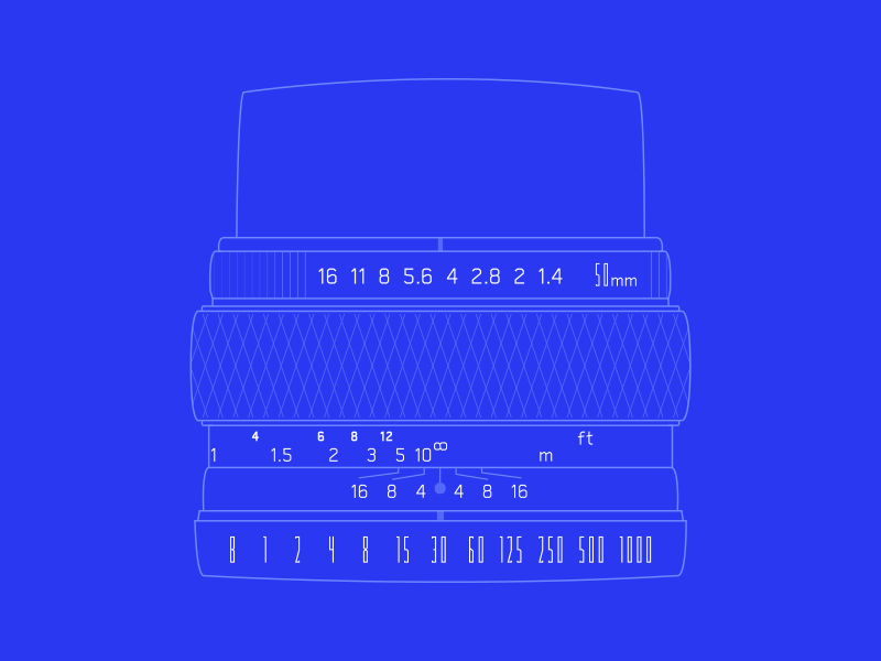 Camera Lens typography type minimal monoline illustration lens camera