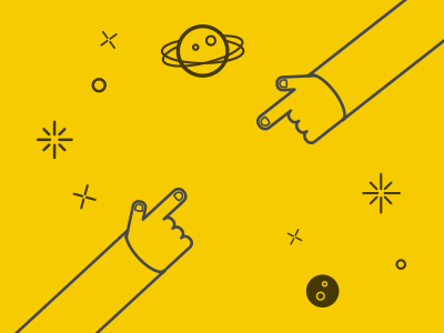 connection connect connection finger hand illustration line people planet star together universe yellow