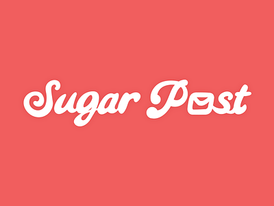 Sugar Post BI app branding candy card cotton letter logo logotype pink post sugar typo