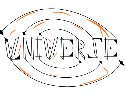 universe design flat font illustration latin letter lettering logotype minimal typography vector дизайн латиница леттеринг типографика шрифт