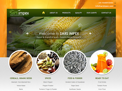 SARS Impex - A beeCloud Product agriculture beecloud exporter food importer sars impex webdesign