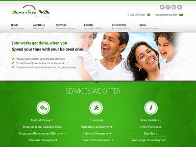 AnytimeVA - A beeCloud Product beecloud corporate green web design web development webdesign webdevelopment