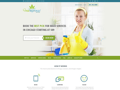 Fresh Tech Maid Clening Service beecloud cleaning services maid service web design webdesign