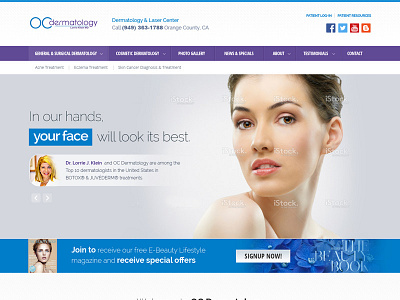 Oc Dermatology beecloud cosmetic center dermatology doctor health hospital laser center medical web design web development