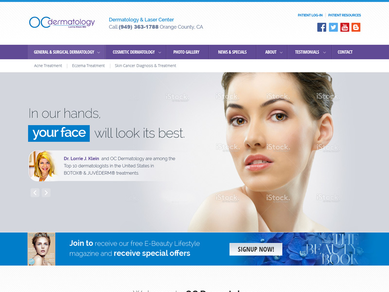 Oc Dermatology by beeCloud on Dribbble