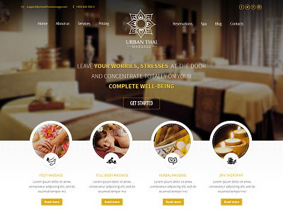 Urban Thai Massage body massage clean health herbal massage hotels layout nature relax spa therophy template web design yoga