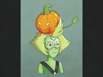 Peridot art digital art digital illustration digitalart fanart illustration peridot pumpkin steven universe