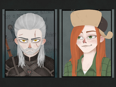 Fanarts art digital art digital illustration digitalart fanart geralt geralt of rivia gravity falls illustration the witcher wendy wendy corduroy witcher