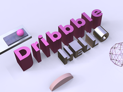 Hi Dribble! My first shot 3d modeling testing uiuxdesign vectary 3d webdesign