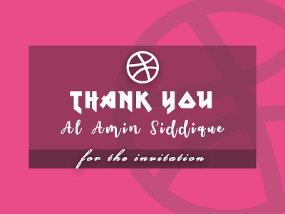 1st shot design invitation design pink thank you typography