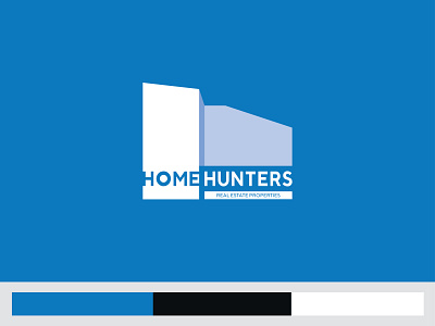 Home hunters - Properties Logo brand branding building deal design estate flat homehunter house logo properties property real estate properties realestate strong