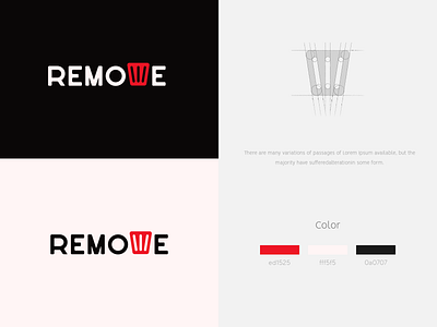 Remove lettermark brand logo design