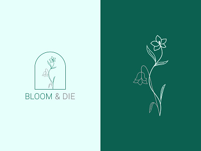 Floral botanical boho logo.