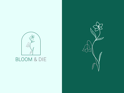 Floral botanical boho logo.