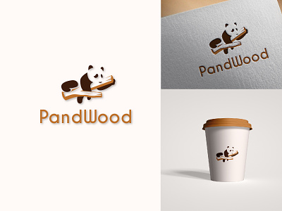 Pandwood logo app brand brand identity branding branding designer clean design creative custom design furniture logo icon logo modern logo panda logo ui vector wood logo