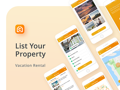 Rental booking App UI/UX - List your property booking booking app bookings hotel ios property rental rental app ui ux vacation rental