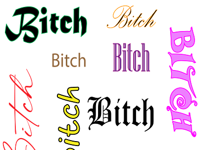 Bitch 1 branding design icon illustration illustration art illustrator logo minimal typography vector