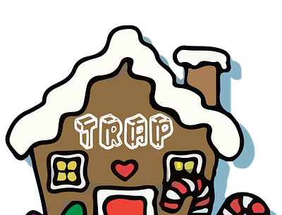 trap gingerbread house christmas design gingerbread house illustration illustration art illustrator vector