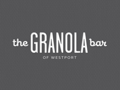 The Granola Bar Logo branding gray grey logo restaurant