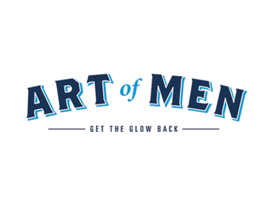 Art of Men Logo blue logo masculine men non profit organization