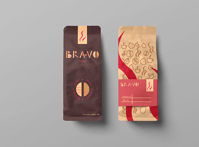 Coffee Bags -bravo tango design illustration logo