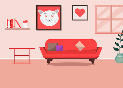 living room flat vector illustration light room living room