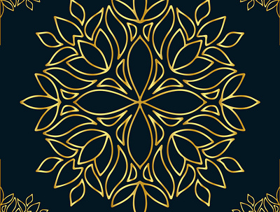 Vector luxury wedding invitation with mandala Free Vector motif