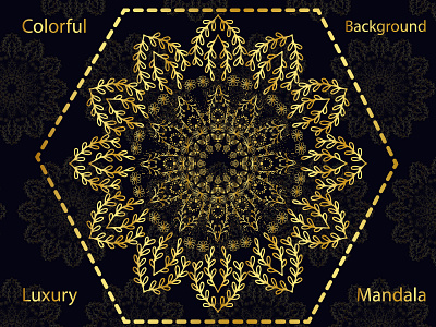 Luxury mandala background with golden arabesque pattern golden