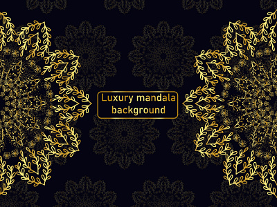 Floral luxury Golden mandalas pattern, Vintage background. texture