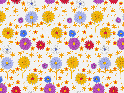 Seamless floral pattern for design. Small multicolored flowers