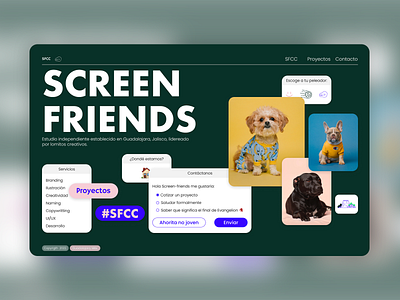 screen-friends website. (WIP) branding guadalajara ui user interface web design website