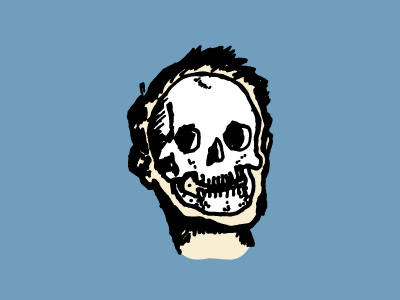 Skull adobe illustration illustrator ink pen skull