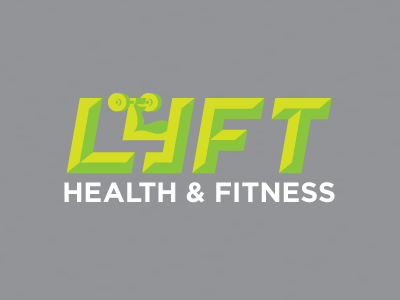 Lyft crossfit dumbell fitness gym health lifting logo lyft type weights