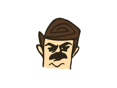 Ron character illustration ron swanson