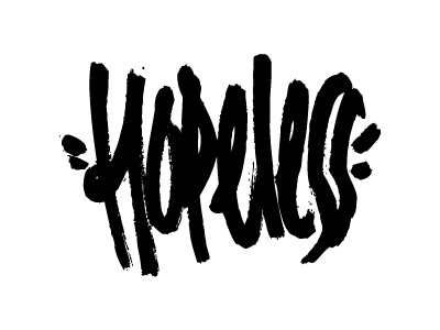Hopeless brush graffiti handstyle logo type