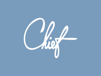 Chief logo script type
