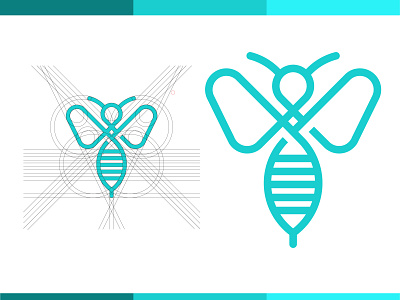 Minimalist Vector Premium Bee Line Logo bee design illustration logo ui ux vector