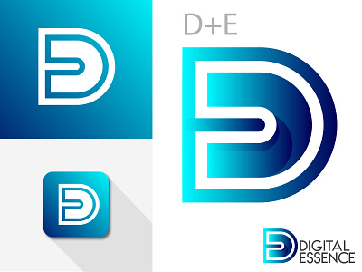 Digital Essence Logo And App Icon app branding design flat icon illustration logo ui ux vector