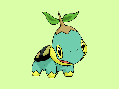Shiny Turtwig Pokemon Go design illustration logo pokemon pokemon go turtle logo turtwig vector